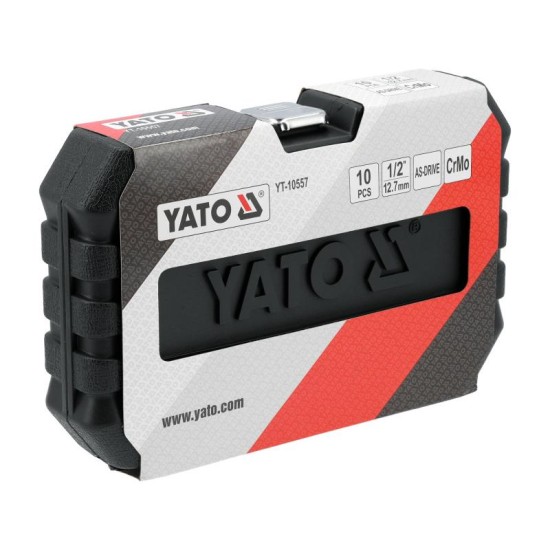 YATO Hosszú gépi dugókulcs készlet 10 részes 1/2'' 10 részes 10-27 mm