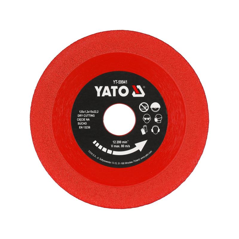 YATO Gyémánt vágókorong csempevágó és üvegvágó 125 x 22,2 mm