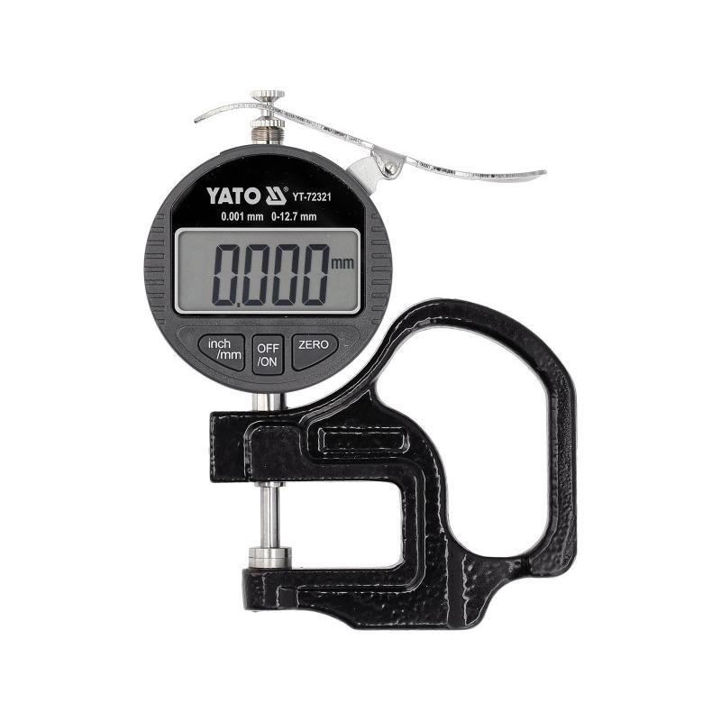 YATO Vastagságmérő digitális 12,7 mm / 0,001 mm YATO Vastagságmérő digitális 12,7 mm / 0,001 mm