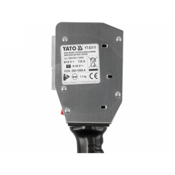 YATO Akkumulátor teszter 6/12 V YATO Akkumulátor teszter 6/12 V