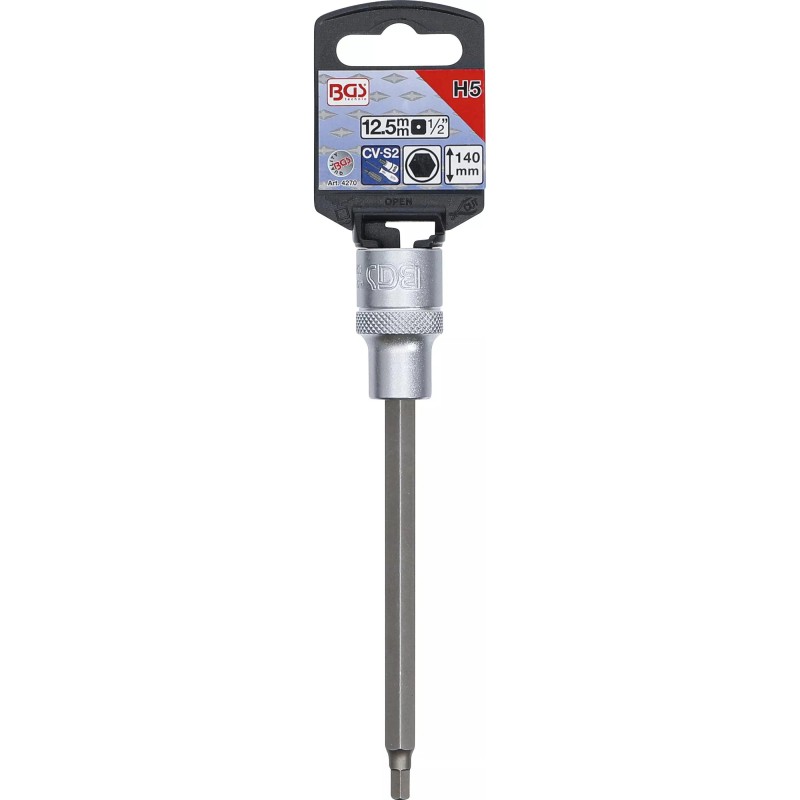 Rátűzőkulcs - crowa+bit 1/2'' imbusz  5 x 140 mm gömbvégű BGS