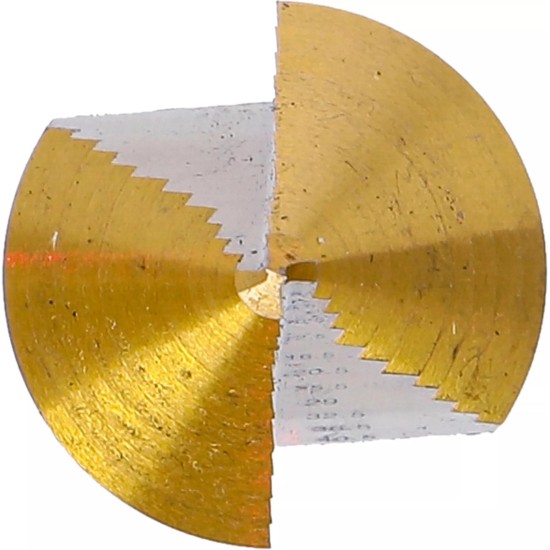 Lemezfúró, lépcsős - 1 db-os HSS 6-40,5 mm TiN bevonat - BGS