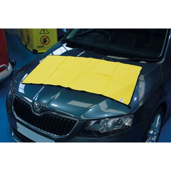 Törlőkendő - Mikroszálas 120x60 cm XL-es méret Sárga/Szürke - Laser