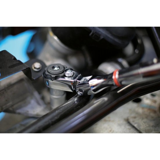 Crowa racsnis kulcs 1/2'' Kihúzható szár:455-630 mm Csuklós fej - Laser