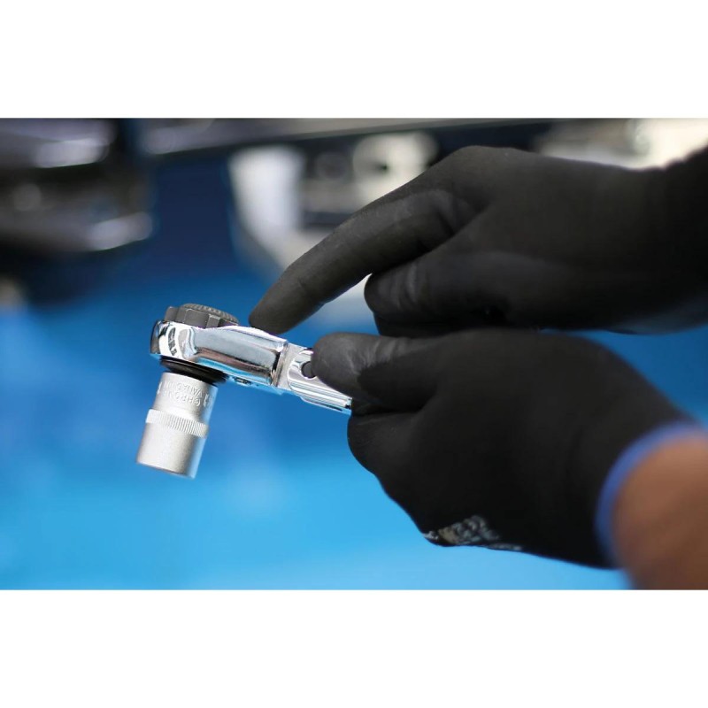 Crowa racsnis kulcs 1/2'' Kihúzható szár:455-630 mm Csuklós fej - Laser