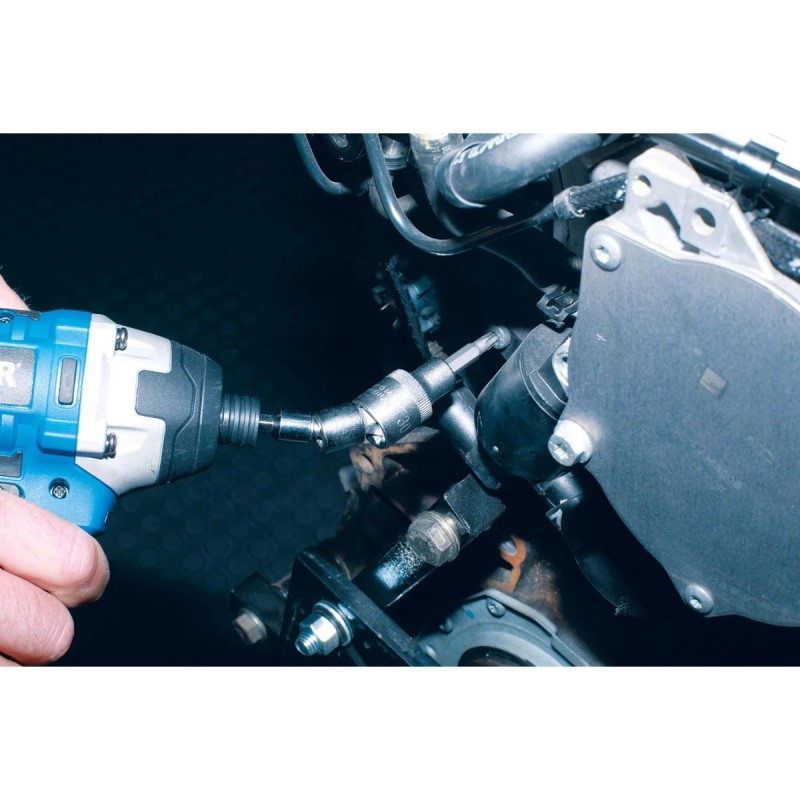 Adapter 1/4''-3/8''-1/2'' négyszög - 1/4'' hatlap 3 db-os Billenős -Laser