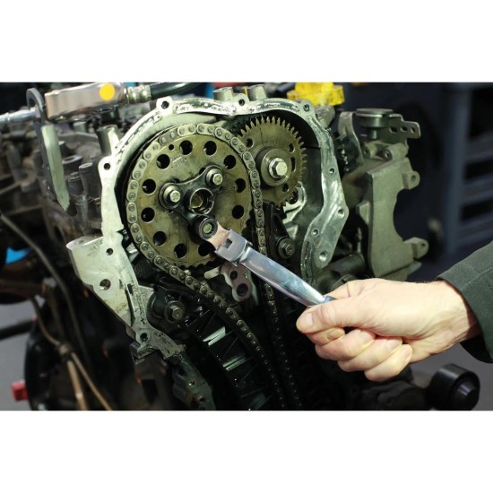 Csillagkulcs racsnis csuklós 12 db: 8-19 mm Cserélhető Fejek - Laser