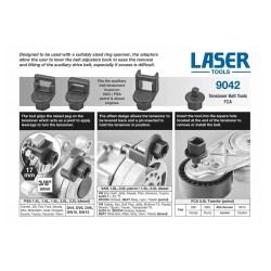 Szíjfeszítő hosszbordás szíj görgőhöz 4 db-os készlet PSA-VAG-FCA