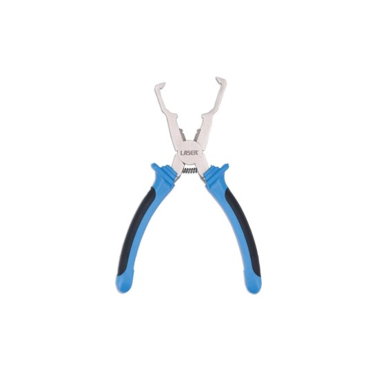 Fogó, elektromos csatlakozókhoz, hajlított kampókkal -