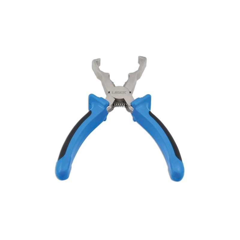 Fogó, elektromos csatlakozókhoz, hajlított kampókkal -