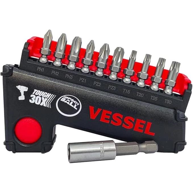 Csavarhúzó bit készlet 11 db-os - PH-PZ-TX - Vessel (IB11P01E) Csavarhúzó bit készlet 11 db-os - PH-PZ-TX - Vessel (IB11P01E)