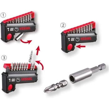 Csavarhúzó bit készlet 11 db-os - TX - Vessel (IB11P08E) Csavarhúzó bit készlet 11 db-os - TX - Vessel (IB11P08E)