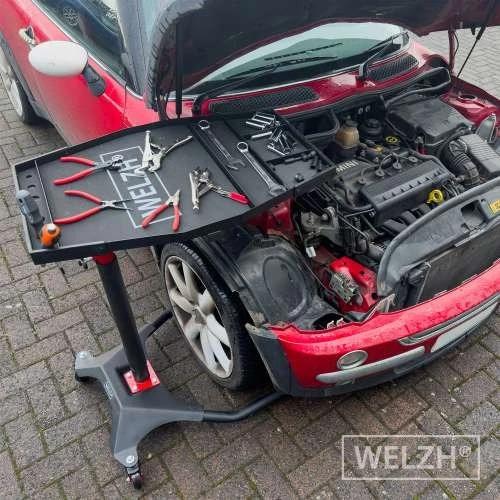 Szerszámos kocsi  - osztott szerviztálcás állítható magasságú - Welzh