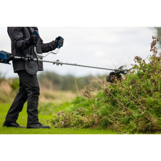 BOSCH Akkus fűkasza GFR 18V-25BH kés+damilfej kefementes, ford. szabályzós (akku és töltő nélkül)