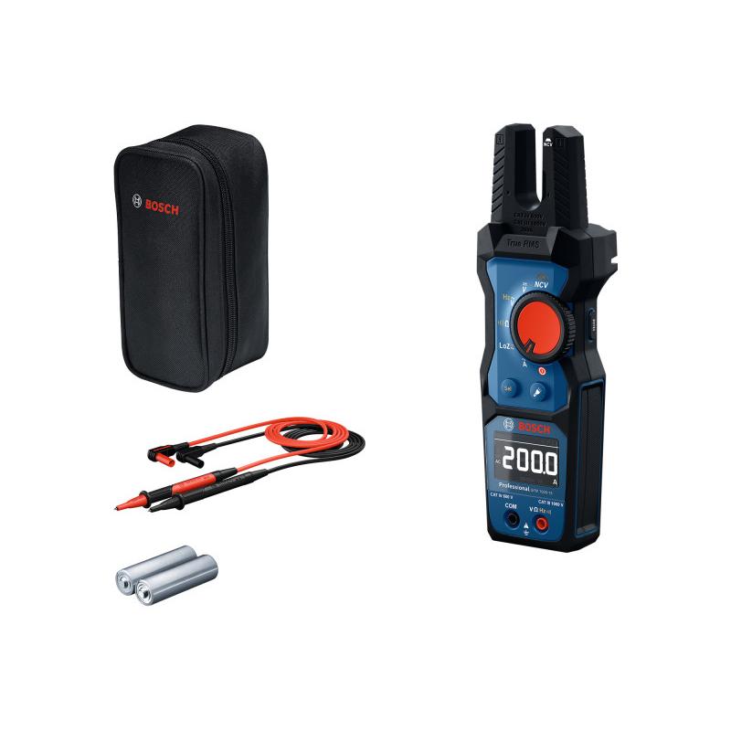 BOSCH Árammérő lakatfogó GFM 1000-15 LCD inverz kijelzővel CAT IV 600 V / CAT III 1000 V