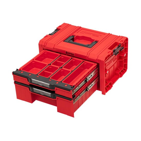 QBRICK SYSTEM PRO Szerszámosláda Fiókos 2 EXPERT Red Ultra HD