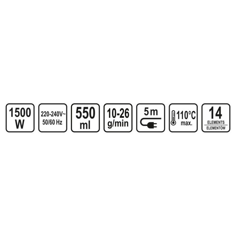LUND Multifunkciós gőztisztító mop 1500 W