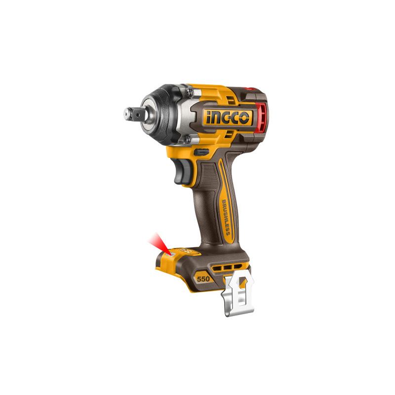 INGCO Akkus ütvecsavarozó 1/2'' 550 Nm szénkefe nélküli 20 V (akku és töltő nélkül) INGCO Akkus ütvecsavarozó 1/2'' 550 Nm szénkefe nélküli 20 V (akku és töltő nélkül)