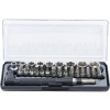 Csavarhúzó bit hajtó derékszögű +26 db duplavégű 1/4'' bit + dugó - BGS