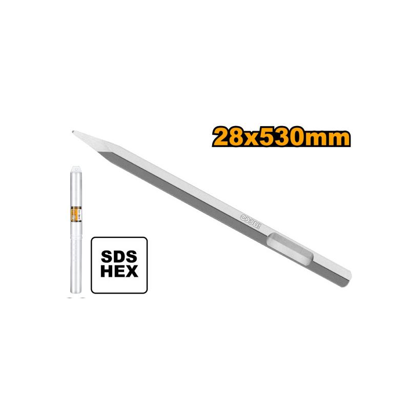 INGCO Hegyes vésőszár 30 x 520 mm HEX INGCO Hegyes vésőszár 30 x 520 mm HEX