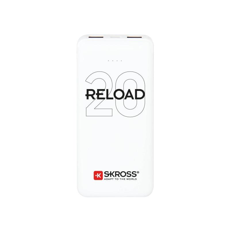 SKROSS Powerbank 20000 mAh USB kábellel két kimenettel