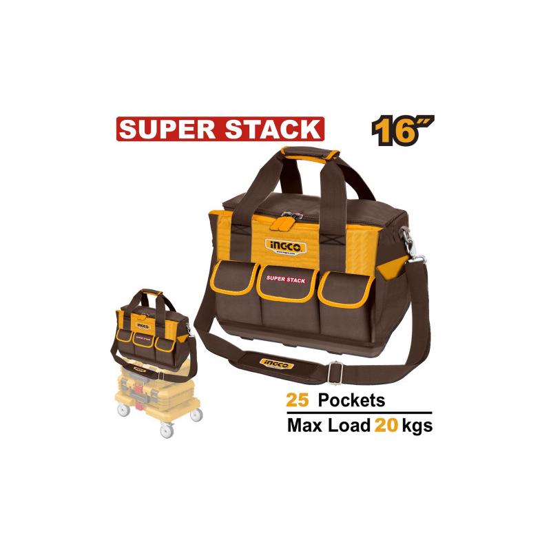 INGCO Szerszámtáska 25 zsebes SUPER STACK