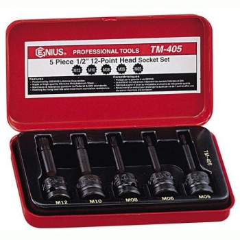 Légkulcsfej klt. 1/2'' XZN - Spline 5 db-os M05-M12 (TM-405)