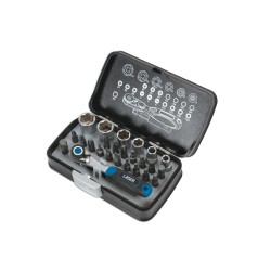 Dugókulcs és bithegy készlet hajtókarral 1/4" 26 db-os (LAS-6555) Dugókulcs és bithegy készlet hajtókarral 1/4" 26 db-os (LAS-6555)