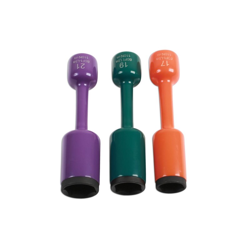 Nyomaték toldószár+ dugófej klt.108 Nm 3 db-os 17-19-21 mm színjelőlt (LAS-6679) Nyomaték toldószár+ dugófej klt.108 Nm 3 db-os 17-19-21 mm színjelőlt (LAS-6679)