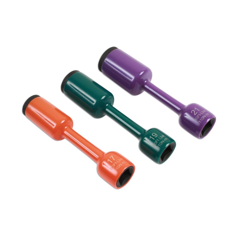 Nyomaték toldószár+ dugófej klt.108 Nm 3 db-os 17-19-21 mm színjelőlt (LAS-6679) Nyomaték toldószár+ dugófej klt.108 Nm 3 db-os 17-19-21 mm színjelőlt (LAS-6679)