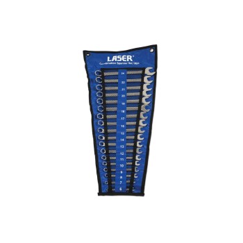 Csillag-villáskulcs klt. 18 db-os 6-24 mm tükrös-polírozott kivitel (LAS-6758)