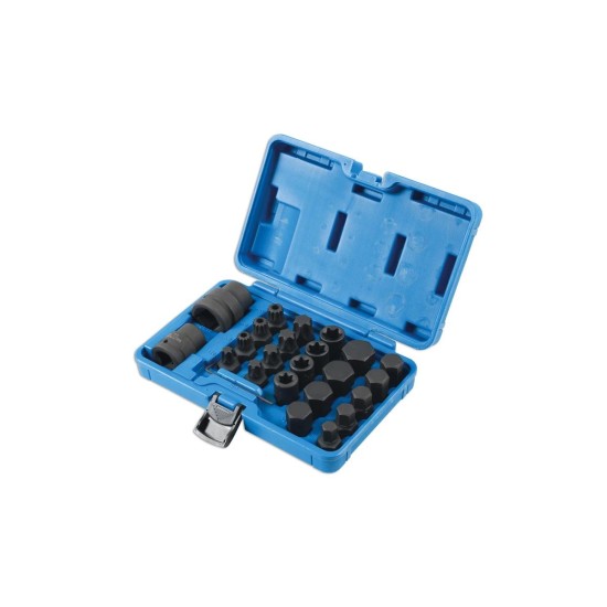 Bit készlet teherautós 3/4" és 1" 24 db-os gépi imbusz+torx+XZN+E-torx (LAS-6891)