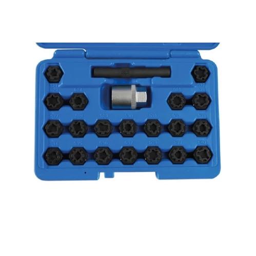 Kerékör kulcs készlet VW gyári kerékőrökhöz -lóhere minta- 22 db-os (LAS-7108) Kerékör kulcs készlet VW gyári kerékőrökhöz -lóhere minta- 22 db-os (LAS-7108)