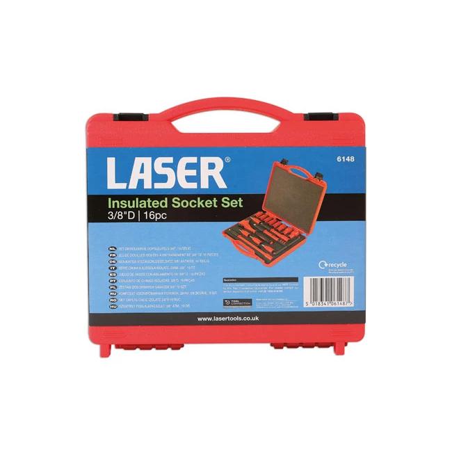 Dugókulcs klt. VDE 1000 V Szigetelt/Hibrid szerszám klt.3/8" 16 db-os (LAS-6148) Dugókulcs klt. VDE 1000 V Szigetelt/Hibrid szerszám klt.3/8" 16 db-os (LAS-6148)