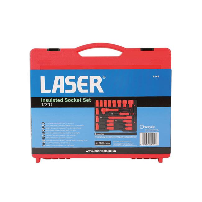 Dugókulcs klt. VDE 1000 V Szigetelt/Hibrid szerszám klt.1/2" 20 db-os (LAS-6149)