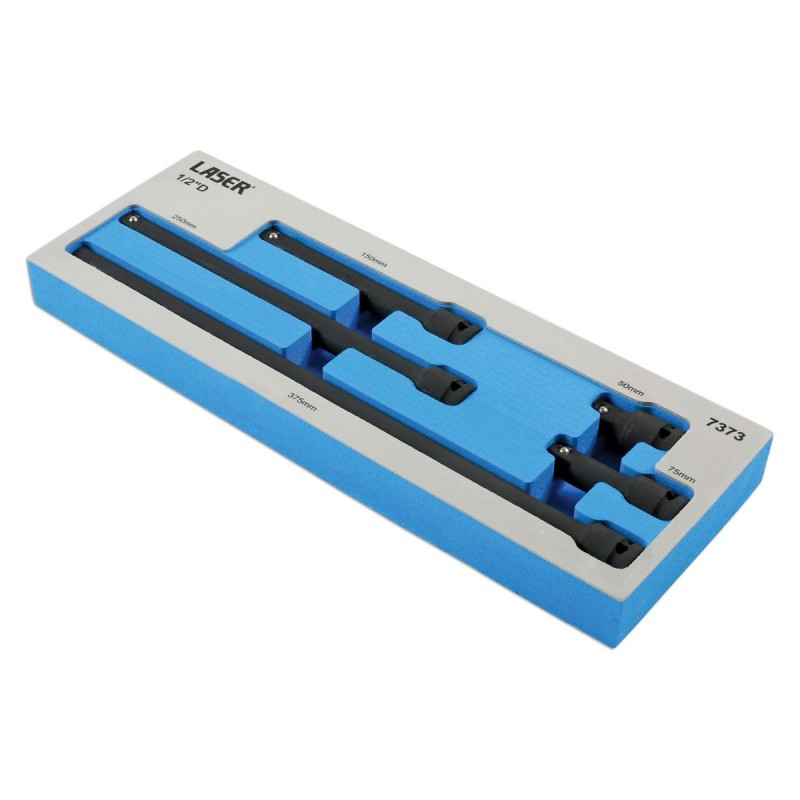 Toldószár készlet, gépi 1/2" 5 db-os 50-75-150-250-375 mm -Tálcás (LAS-7373) Toldószár készlet, gépi 1/2" 5 db-os 50-75-150-250-375 mm -Tálcás (LAS-7373)