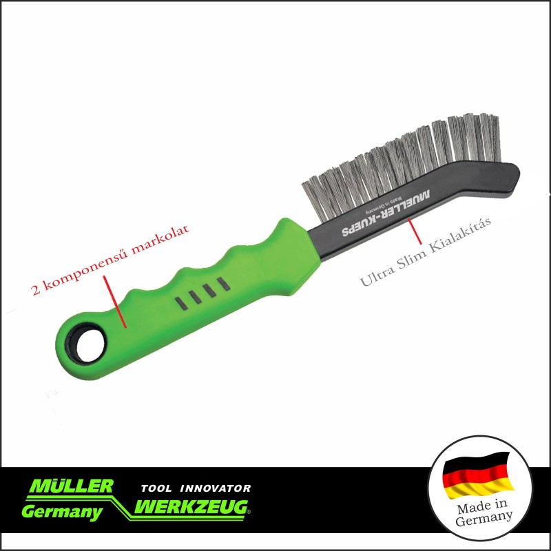 Féknyereg tisztító kefe - acél 225 mm - profi (MLR-467 001)