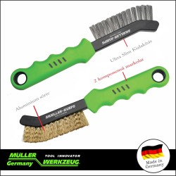 Féknyereg tisztító kefe klt. acél+ sárgaréz 2 db-os 225 mm (MLR-467 000) Féknyereg tisztító kefe klt. acél+ sárgaréz 2 db-os 225 mm (MLR-467 000)