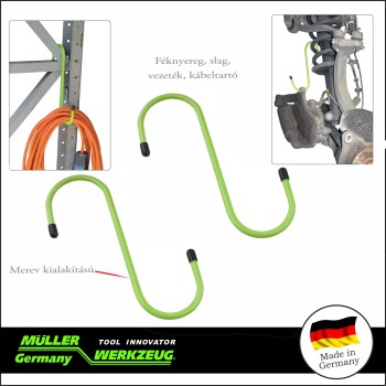 Kampó gumis bevonattal, féknyereg, csövek, zöld (MLR-905 022) Kampó gumis bevonattal, féknyereg, csövek, zöld (MLR-905 022)