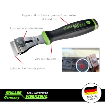 Kaparó - cserélhető pengés 11 db-os klt. 39 mm 2x5 db acél+műanyag (MLR-268 420) Kaparó - cserélhető pengés 11 db-os klt. 39 mm 2x5 db acél+műanyag (MLR-268 420)