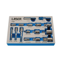 Adapter készlet 1/4 - 3/4" - 1/2" -os szűkítőkkel (LAS-7167) Adapter készlet 1/4 - 3/4" - 1/2" -os szűkítőkkel (LAS-7167)