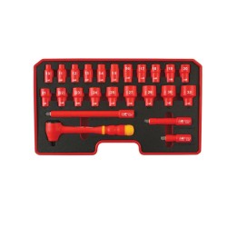 Dugókulcs klt. VDE 1000 V Szigetelt/Hibrid szerszám klt.1/2" 24 db-os (LAS-6147) Dugókulcs klt. VDE 1000 V Szigetelt/Hibrid szerszám klt.1/2" 24 db-os (LAS-6147)