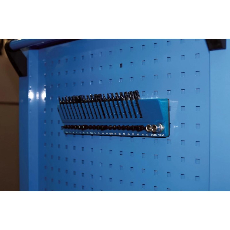 Mágneses tartó-rendező 43 db-os - 10 mm-es rövid és hosszú bitekhez (LAS-7531)