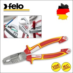 Fogó 1000V szigetelt kábelvágó-blankoló 200 mm VDE, ipari (58601840)