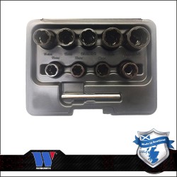 Csavarkiszedő klt. - sérült fejű csavarokhoz - 10-19 mm 3/8" (4090-WW) Csavarkiszedő klt. - sérült fejű csavarokhoz - 10-19 mm 3/8" (4090-WW)