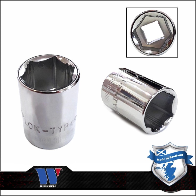 Lok-Typ Dugókulcs - crowafej 3/8" 16 mm 6 lap alacsony (1233-9-WW)