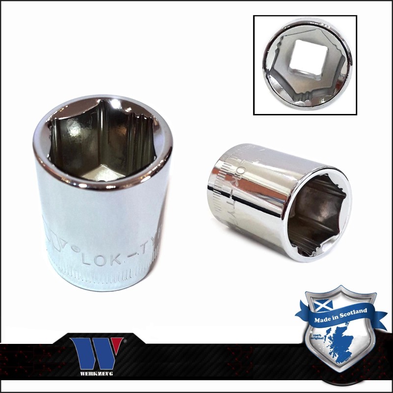 Lok-Typ Dugókulcs - crowafej 3/8" 19 mm 6 lap alacsony (1233-12-WW)