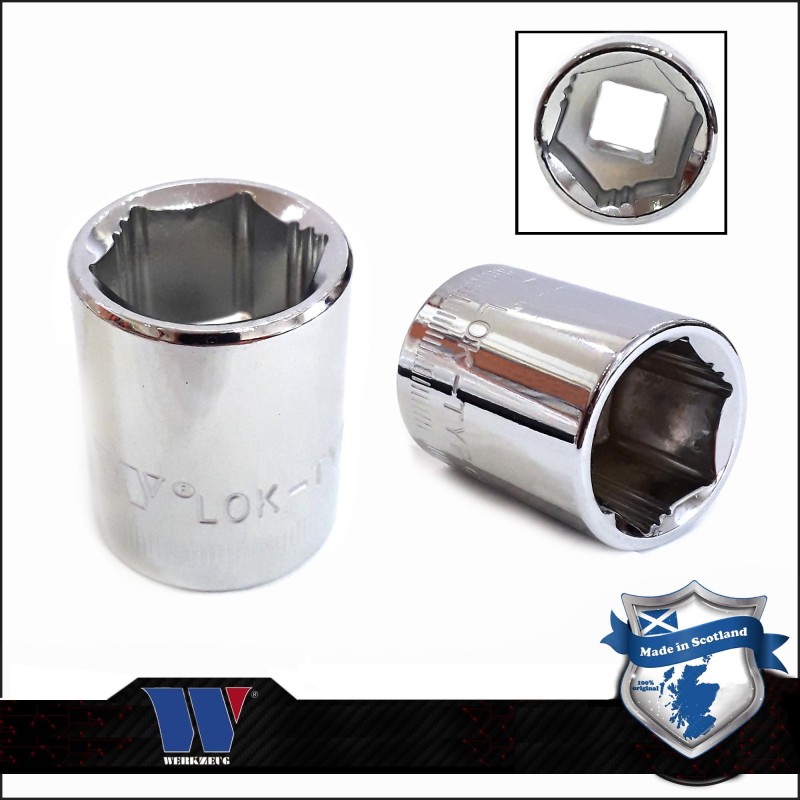 Lok-Typ Dugókulcs - crowafej 3/8" 15 mm 6 lap alacsony (1233-8-WW)