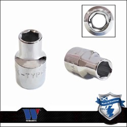 Lok-Typ Dugókulcs - crowafej 3/8" 10 mm 6 lap alacsony (1233-3-WW)