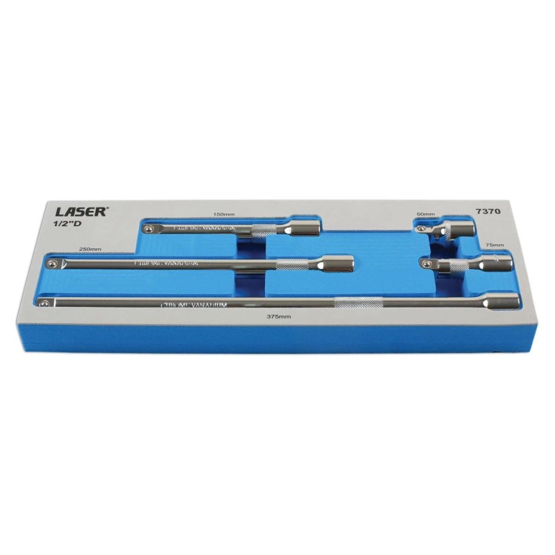 Toldószár készlet 1/2" - 5 db-os 50-75-150-250-375 mm - Tálcás (LAS-7370)